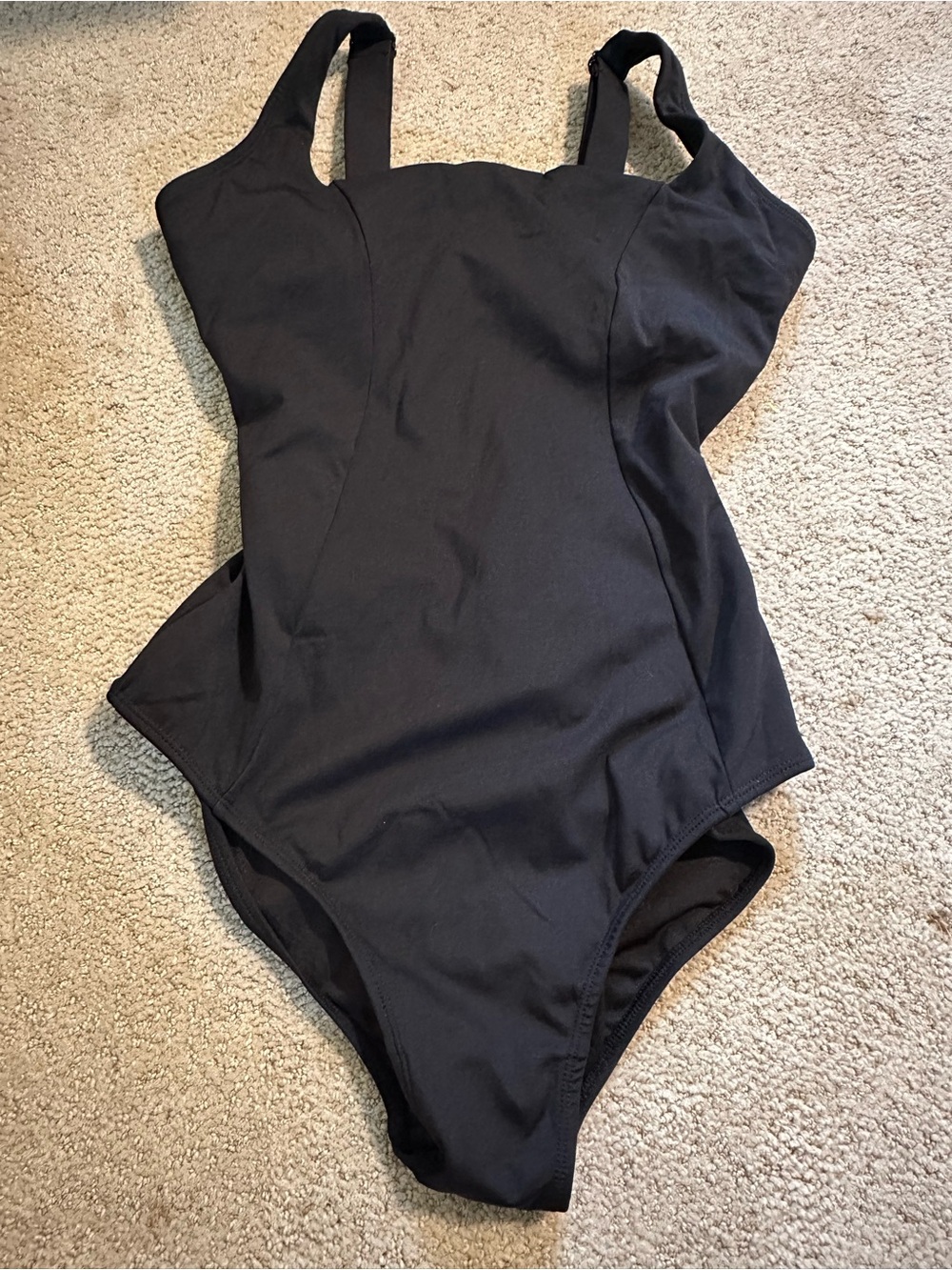 NWT TA3 Squarey large one piece swimsuit black large regular - Picture 2 of 4